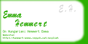 emma hemmert business card